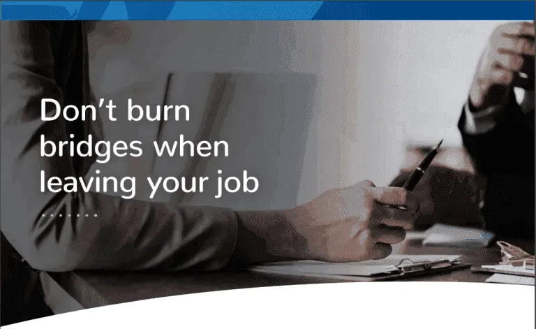 dont burn your bridges